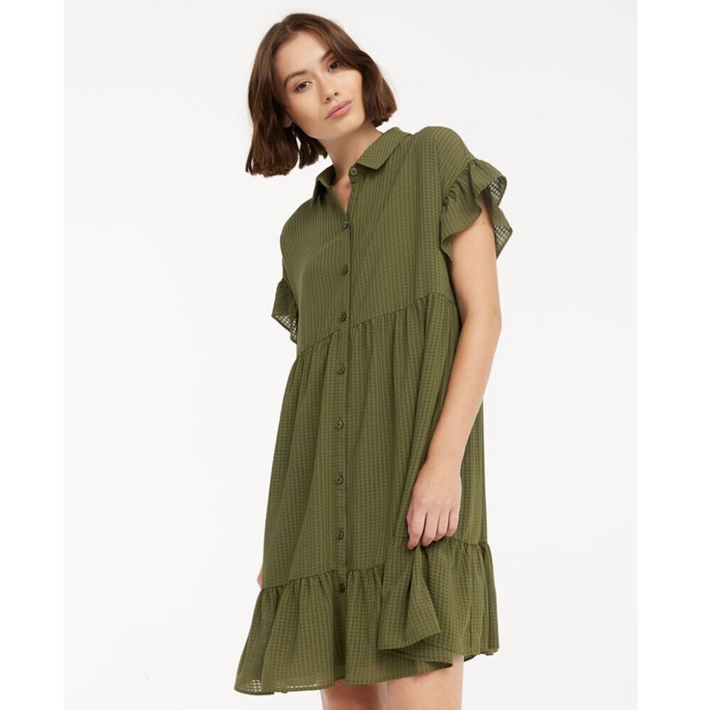 Signature Reitmans Flutter sleeve tiered skirt dress